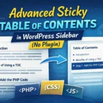 Sticky Table of Contents in WordPres